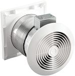 Broan-Nutone 512M Through-The-Wall Ventilation Fan, White Square Exhaust Fan, 6.0 Sones, 70 CFM, 6"