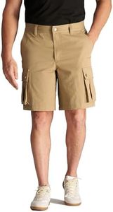 CHRONOLINE Men's Work Shorts Regular Fit Midweight Cotton Twill Cargo Shorts for Men Outdoor Shorts with Pocket, Moss Khaki, 36