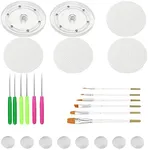 Cookie Decorating Kit Supplies Including 2 Acrylic Cookie Turntable 6 Cookie Scribe Needle 4 Silicone Mesh Mats 6 Cookie Decoration Brushes 8 Rubber Feet Bumpers (Style 1 26 PCS)