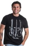 Guitar Player Tee Shirts | Acoustic, Electric, Rock, Bass, Banjo, Ukelele Guitarist Music T-Shirt for Men Women, Black, X-Large