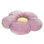 Peach Cuddle Flower Shaped Floor Cushion for Kids Room, Living Room, Luxury Kids Furnishing, Throw Pillow, Decorative Cushion, Nursery Décor, Velvet Cushion, (16x16 inch, Pack of 1, Purple)