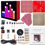 VIGURTIME DIY Music Spectrum Soldering Project Kit, Audio Spectrum Analyzer with Cool Animation and Pixel Arts for Fun，8x8 RGB Display, Great STEAM Project Kit and Gift for Friends and Family