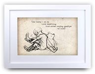 HWC Trading Winnie the Pooh How Lucky A3 Framed Printed Quote Nursery Print Baby Shower Room Gifts New Born Bedroom Gift Print Photo Picture Display