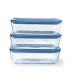 Pyrex Zero Plastic - Set of 3 food storage boxes (3 x 1.5L)