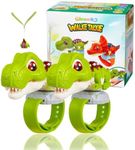 Gleamkid 2 Pack T-rex Walkie Talkies for Kids, Dinosaur Toys for 3-12 Year Old Boy Gifts, Kids Outdoor Boys Toys Age 3 4 5 6 7 Toys, Wrist Walkie Talkies with Lanyard for Camping, Hiking, Gift