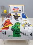 LEGO Kids Ninjago Single Duvet Cover Set Boys Ninja Bedding (lnbd38820001)