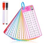 Multiplication Flash Cards 0-12 Times Table Flash Cards Multiplication Chart with 2 Dry Erase Markers Math Flash Cards for 1st to 3rd Grade Multiplication Game