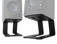 HumanCentric Desktop Speaker Stands Pair for Desk Speakers, Studio Speaker Riser, Medium and Small Bookshelf Speakers, Studio Monitor Stand, Computer Gaming Desk Speaker Stand, (Black)