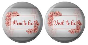 Lastwave Mom To Be & Dad To Be Badges Collection,Pin Back Badge (Pack of 2,58mm, DM-003)