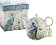Porcelain Tea for One in Gift Box, Peacock