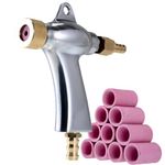 Sand Blaster Gun, Sandblasting Sandblaster Gun Kit for Sandblast Blast Cabinet with 10Pcs Ceramic Nozzles