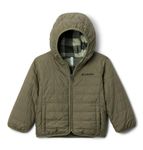 Columbia Toddler Unisex Double Trouble II Jacket, Stone Green/Safari Check, 3T