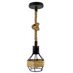 DC Voltage Industrial Birdcage Island Light Pendant Light with Birdcage Frame, Wood Decoration Vintage Chandelier Ceiling Hanging Light