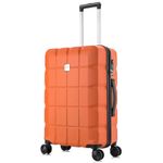 ATX Luggage 24" Medium Suitcase Super Lightweight Durable ABS Hard Shell Suitcase with 4 Dual Spinner Wheels and Built-in TSA Lock (Orange, 65 Liter)