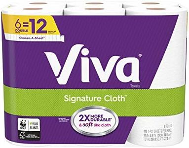 Viva Signature Cloth Choose-A-Sheet Paper Towels, Soft & Strong Kitchen Paper Towels, White, 6 Count