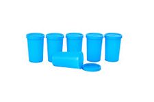 Signoraware Nano Round Big Container Set, 140ml, Set of 6, Turkish Blue, plastic