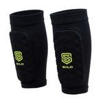 SHLD Sports Kids Shin Pad Sleeves Ages 3-5, Ultra Light Protective Football Built-in Shin Guard Sleeves for 3 4 5 Year Old Children Boys & Girls (Small)