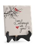 LukieJac Red Cardinal Gifts Decor Condolence Memorial Gifts For Loss Of Mother Father Husband In Loving Memory Funeral Remembrance Memory Plaque Wooden Stand Bereavement Grief Gifts For Loss Of Mom