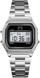 MARLION JEWELS Reloj analógico de Mujer clásico de Estilo Vintage, bordeado con circonitas Brillantes, Resistente al Agua 3ATM, Acabado Sofisticado y Elegante. Maquinaria de Cuarzo (Plateado)