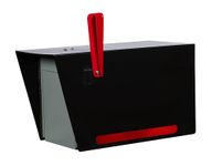 Modern Mailbox, Duraline Mailbox, Durable, Heavy Duty, Large Size (Black)