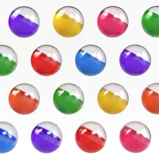 Entervending Vending Machine Capsules - 1.1 Inch Tiny Semi-Translucent Empty Clear-Colored Round Capsules - 50 Pcs Gumball Machine Containers - Plastic Capsules for Toys - Small Colored Containers