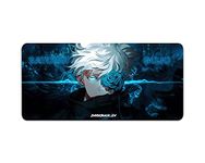 Darkbuck Anime Large Extended Mouse Pad Jujustu Kaisen Gojo Satoru for Laptop Desktop PC Gaming Mousepads Rubber Base with- Anti Skid (595MM x 290MM x 3MM) Mousepad