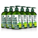 Original Source I'm Plant Based Cedarwood & Eucalyptus Hand Wash, 100 Percent Natural Fragrance, Vegan, Cruelty Free, Bulk Buy, Pack of 6 x 335ml