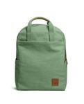 DailyObjects Mint Green Field Daypack|Casual backpack fits upto 14" inch laptop with Luggage Sleeve| Unisex Travel Backpack | Made of Durable Canvas Material | Zippered Compartments with Pockets