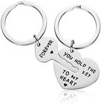 Couple Gifts for Boyfriend and Girlfriend - You Hold The Key To My Heart Couple Keychain for Him and Her, Valentine's Day Birthday Gifts for Boyfriend Girlfriend, His and Her Gifts