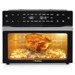 Beelicious 32QT Extra Large Air Fryer, 19-In-1 Air Fryer Toaster Oven Combo with Rotisserie and Dehydrator, Digital Convection Oven Countertop Airfryer Fit 13" Pizza, 6 Accessories, 1800w, Black