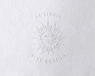 Personalized Embosser Book Stamp - from The Library of | Book Embosser | Custom Embosser Stamp | Ex Libris Embosser | Personalized Embosser | Celestial Design 1 5/8" x 1 5/8"