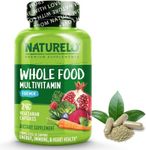 NATURELO Whole Food Multivitamin for Men - with Natural Vitamins, Minerals, Botanical Blends - Complete All-in-One Formula for Energy, Brain, Heart, Eye Health - 240 Vegan Capsules | 2 Month Supply