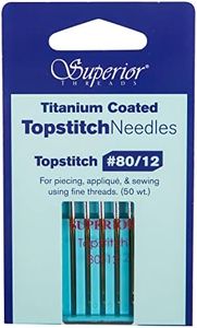 Superior Threads 1328012 5 Count Topstitch Machine Needle, 80/12"