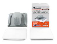 ROLLINGDOG Paint Pad Set - 4" Paint Edger Pad with 3PCS Paint Pad Refills for Smooth Wall Ceiling Windows Cutting in