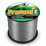 Frwanf Braided Fishing Line 8 Strands Super Strong PE Fishing String Power Pro Fishing Braid Line for Saltwater and Fresh Water 250 LB Test 300M Gray