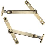 RiseOm Adjustable Window Stay / Window casement stay Latch made of Brass (Antique-6 inch, pack of 2)