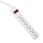 Innovera 73315 Six-Outlet Power Strip, 15-Feet Cord, Ivory