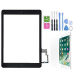 Hedywei Touch Screen Digitizer for iPad Air A1474 A1475 Front Panel Glass Replacement with Tape Tools