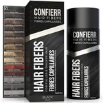 CONFIERR Hair Fibers for Men & Women (15 Grams, Black) - Fill In Fine or Thinning Hair, Instantly Thicker, Fuller Looking Hair