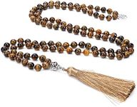 OAIITE 108 Mala Beads Necklace Semi