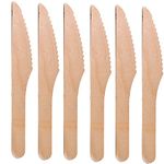 SWASTHA HYGIENE 160mm Wooden Cake Cutting Knives - Disposable, Eco-Friendly, and Biodegradable (160 mm, 100)