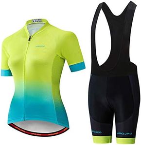 Women's Cycling Jersey Sets Bib Shorts Summer Bike Clothing Bicycle Clothes, B5jp2016, Chest For 34.6"-36.6"=Tag L