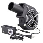 Wathai BBQ Air Mover Blower Fan 12V 97mm x 33mm,Variable Speed Centrifugal Fan with 110V - 240V AC Plug for Camping Quick Charcoal Starter,Outdoor Cooking,Fireplace,Bellows,Wood Stove or Drying Boots