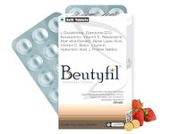 Beutyfil Glutathione, collagen Supplements | L glutathione tablets for skin | Antioxidant for Liver | Astaxanthin, Hyaluronic acid, Biotin, Resveratrol, Vitamin C, E, L proline, L lysine, Aloe vera, Alpha lipoic acid - 30 tablets (Sugar-free)