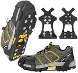 Ice Grips for Shoes, Xndryan Crampons Ice Cleats Traction Anti Slip Ice Snow Grips for Shoes and Boots Non Slip Gripper Spikes for Walking Fishing Jogging Climbing Hiking(XL)