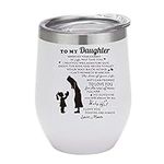 FAYERXL 12 OZ Wine Tumbler with Sayings for Women,Engraved Wine Gifts for Women,Sweet 16 Gifts for Girls from Mom,Gifts for Daughters Adult