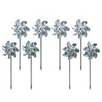 Bird Blinder Repellent PinWheels â€“ Sparkly Holographic Pin Wheel Spinners Scare off Birds and Pests (Set of 8)