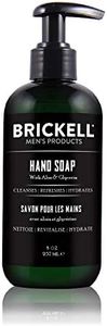 Brickell Men's Hand Soap For Men, Natural and Organic, Moisturizing Liquid Hand Soap, Cedarwood & Rain