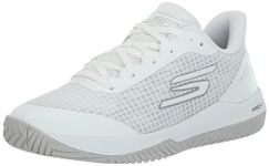Skechers Women's Viper Court Pro Pickleball Sneaker, White, 8.5