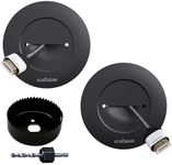 ECHOGEAR TV Cord Hider for Wall Mounted TV - Cable Management Kit Hides TV Wires - Includes 2 Pass Throughs, Locking Brackets, and Hole Saw Drill Attachment (Black)